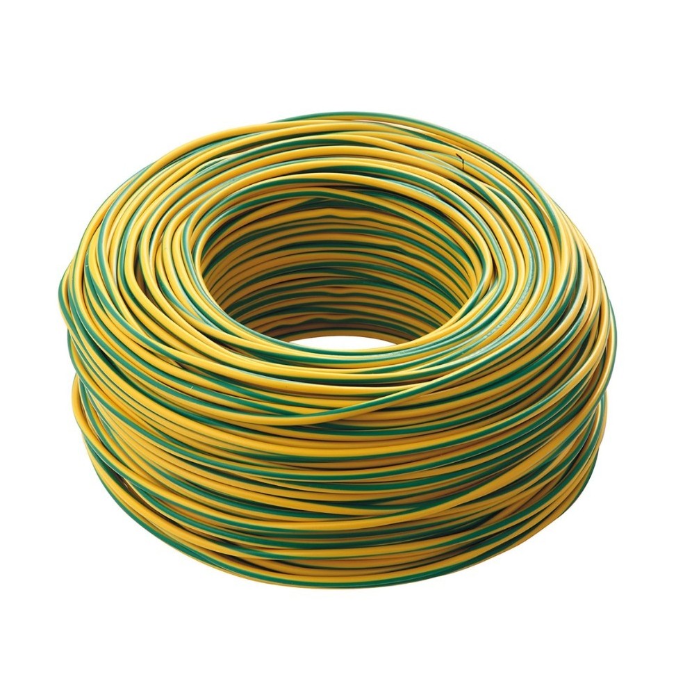 Cavo elettrico  unipolare FS17 antifiamma 1X2,5mmq Giallo Verde Matassa 100 Mt
