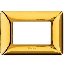 Placca 3 posti Bticino Matix Oro lucido AM4803GOR