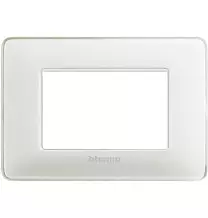 Placca 3 posti Bticino Matix Ghiaccio AM4803CBN