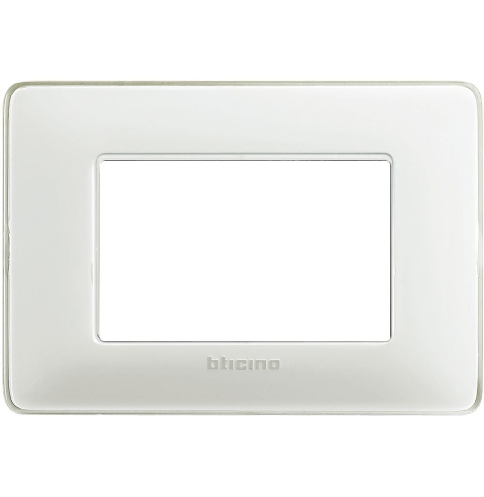 Placca 3 posti Bticino Matix Ghiaccio AM4803CBN