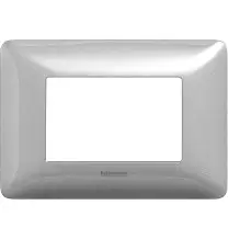 Placca 3 posti Bticino Matix Silver AM4803MSL