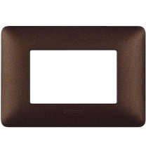 Placca 3 posti Bticino Matix Marrone Caffè AM4803TGG