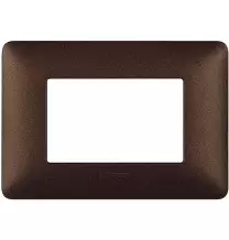 Placca 3 posti Bticino Matix Marrone Caffè AM4803TGG