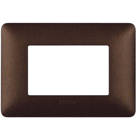 Placca 3 posti Bticino Matix Marrone Caffè AM4803TGG