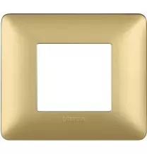 Placca 2 posti Bticino Matix Gold AM4802MGL