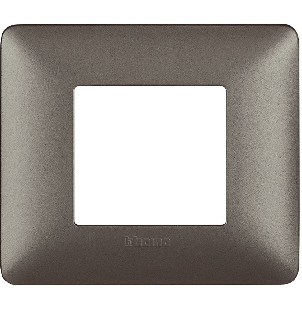 Placca 2 posti Bticino Matix Iron AM4802MIR