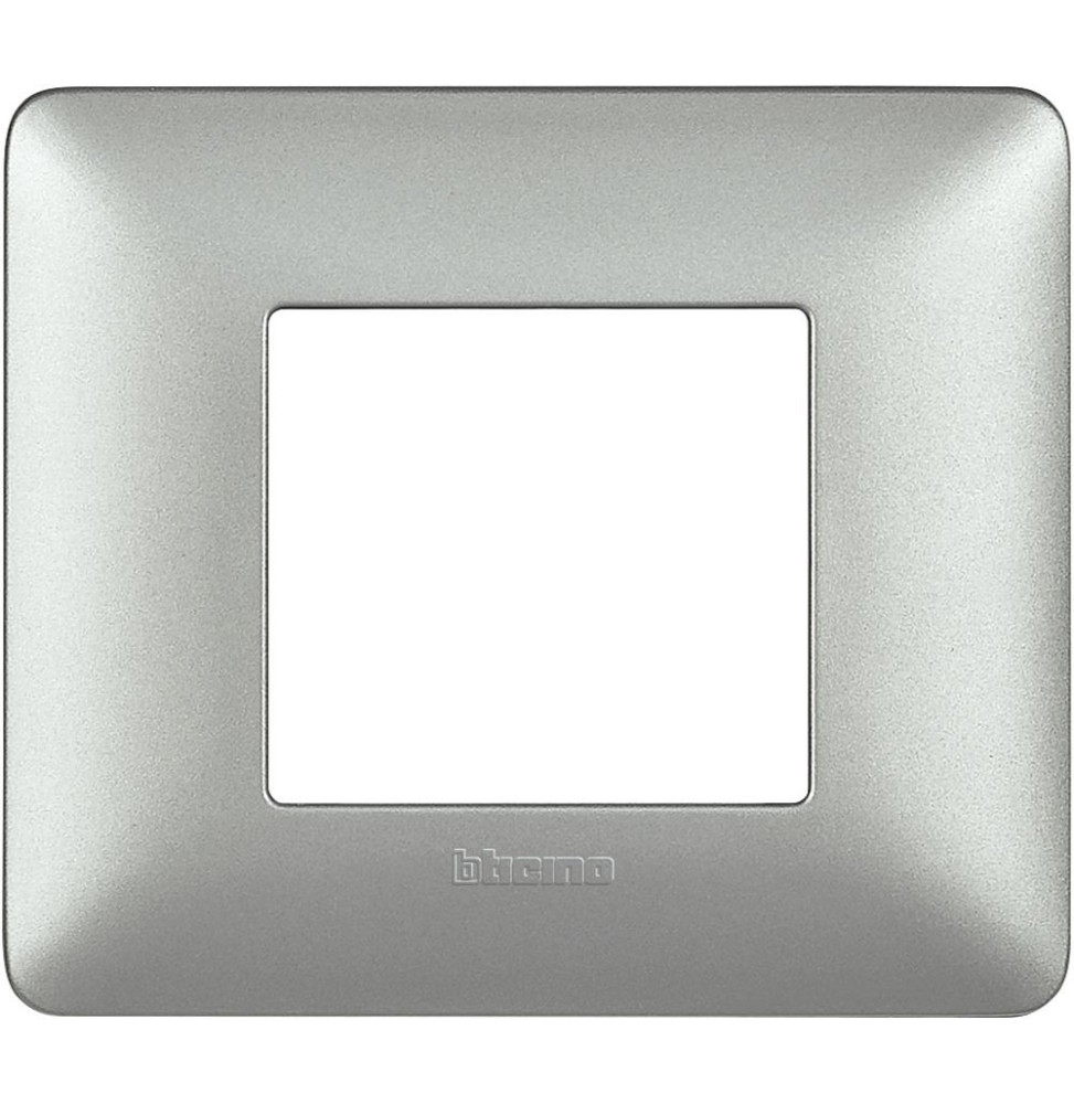Placca 2 posti Bticino Matix Silver AM4802MSL