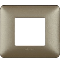 Placca 2 posti Bticino Matix Titanium AM4802MTA