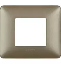 Placca 2 posti Bticino Matix Titanium AM4802MTA