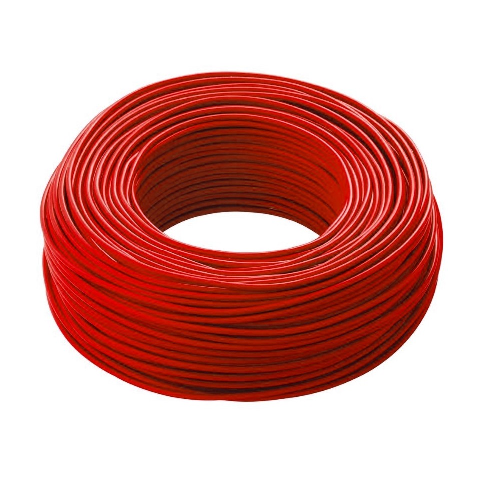 Cavo elettrico  unipolare antifiamma FS17 1X2,5mmq Rosso Matassa 100 Mt