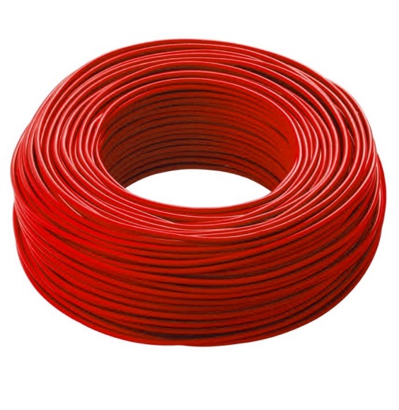 Cavo elettrico  unipolare antifiamma FS17 1X2,5mmq Rosso Matassa 100 Mt