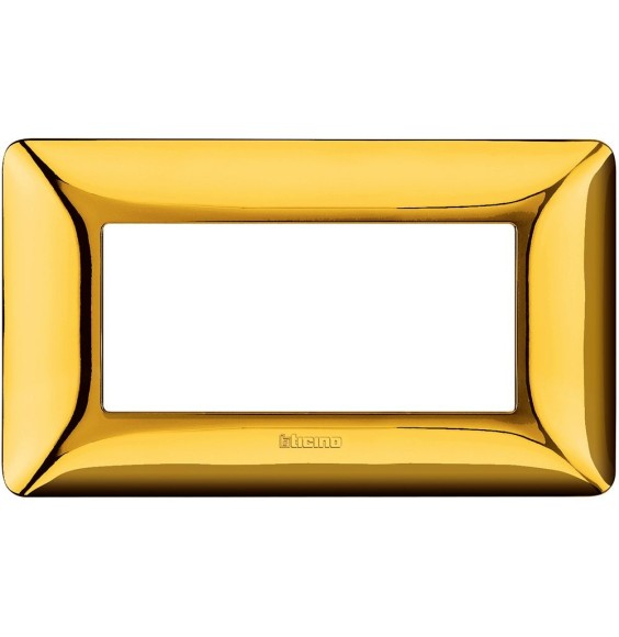 Placca 4 posti Bticino Matix Oro Lucido AM4804GOR