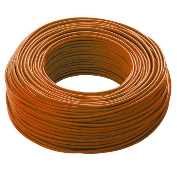 Cavo elettrico  unipolare antifiamma FS17 1X4mmq Marrone Matassa 100 Mt