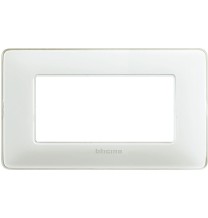 Placca 4 posti Bticino Matix Ghiaccio AM4804CBN
