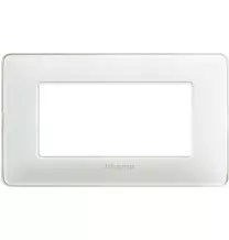 Placca 4 posti Bticino Matix Ghiaccio AM4804CBN