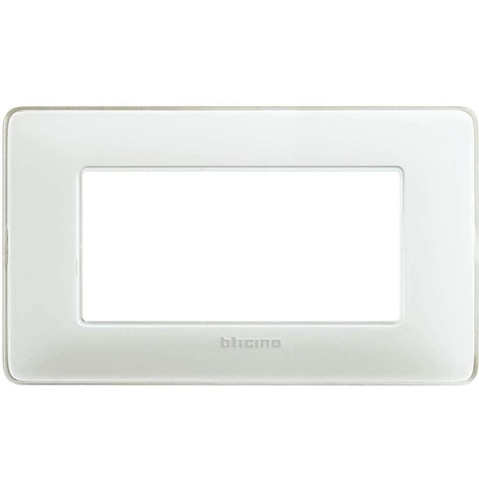 Placca 4 posti Bticino Matix Ghiaccio AM4804CBN