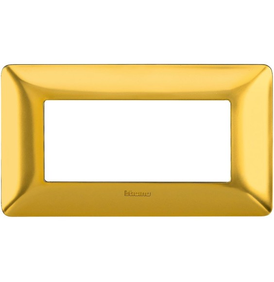 Placca 4 posti Bticino Matix Oro Satinato AM4804GOS