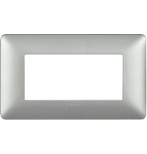 Placca 4 posti Bticino Matix Silver AM4804MSL