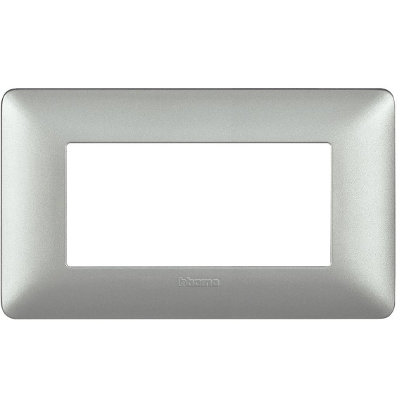 Placca 4 posti Bticino Matix Silver AM4804MSL