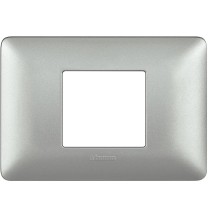 Placca 2 posti Centrali Bticino Matix Silver AM4819MSL