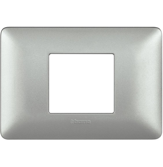 Placca 2 posti Centrali Bticino Matix Silver AM4819MSL