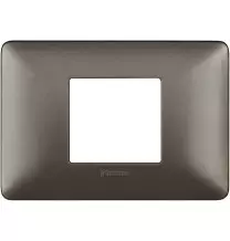 Placca 2 posti Centrali Bticino Matix Iron AM4819MIR