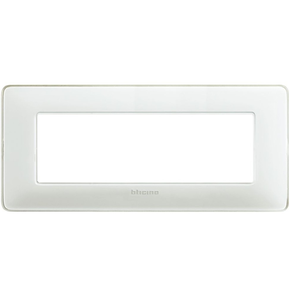 Placca 6 posti Bticino Matix Ghiaccio AM4806CBN