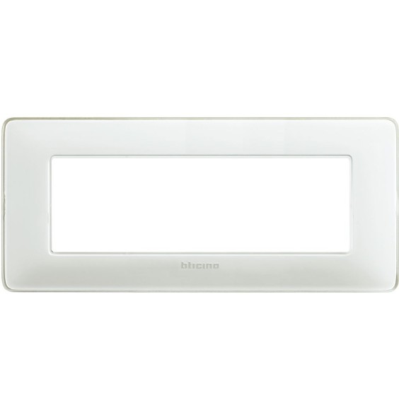 Placca 6 posti Bticino Matix Ghiaccio AM4806CBN