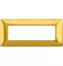 Placca 6 posti Bticino Matix Oro Satinato AM4806GOS
