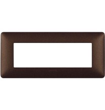 Placca 6 posti Bticino Matix Marrone Caffè AM4806TGG