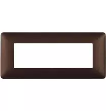 Placca 6 posti Bticino Matix Marrone Caffè AM4806TGG