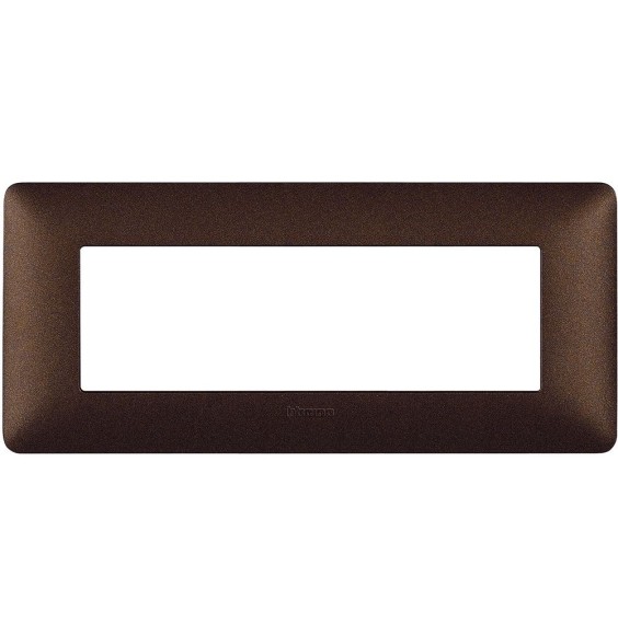 Placca 6 posti Bticino Matix Marrone Caffè AM4806TGG