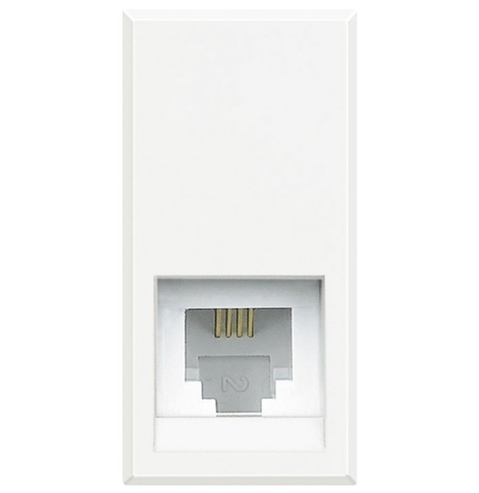 Presa telefonica RJ11 colore Bianco Bticino Axolute Bianca HD4258C11N