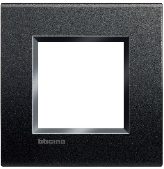 Placca 2 moduli Bticino Livinglight antracite LNA4802AR