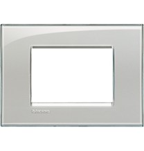 Placca 3 Posti LivingLight Bticino Grigio Ghiaccio LNA4803KG