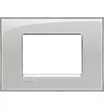 Placca 3 Posti LivingLight Bticino Grigio Ghiaccio LNA4803KG