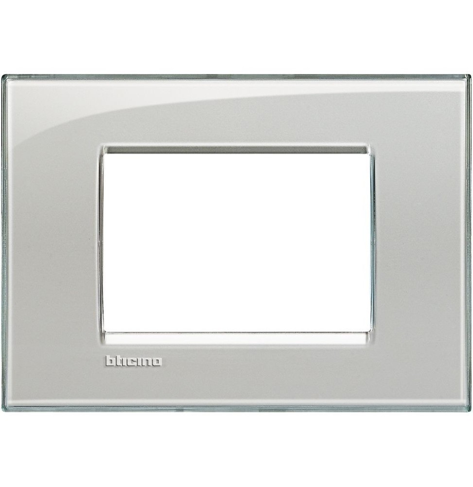 Placca 3 Posti LivingLight Bticino Grigio Ghiaccio LNA4803KG