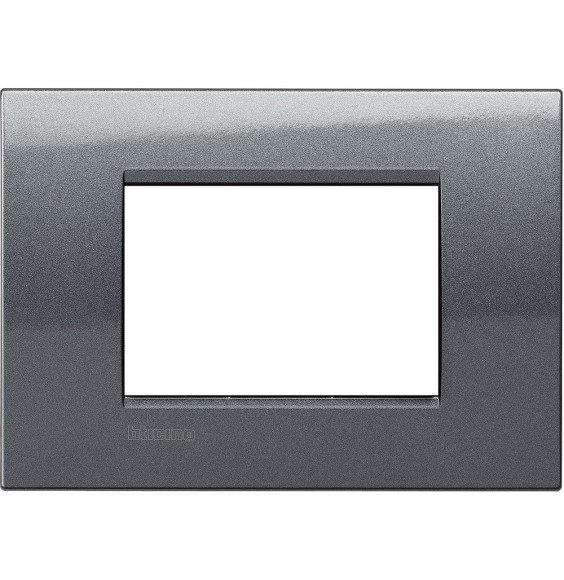 Placca 3 Posti LivingLight Bticino Acciaio LNA4803AC