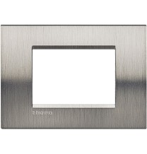 Placca 3 Posti LivingLight Bticino Acciaio Spazzolato LNA4803ACS
