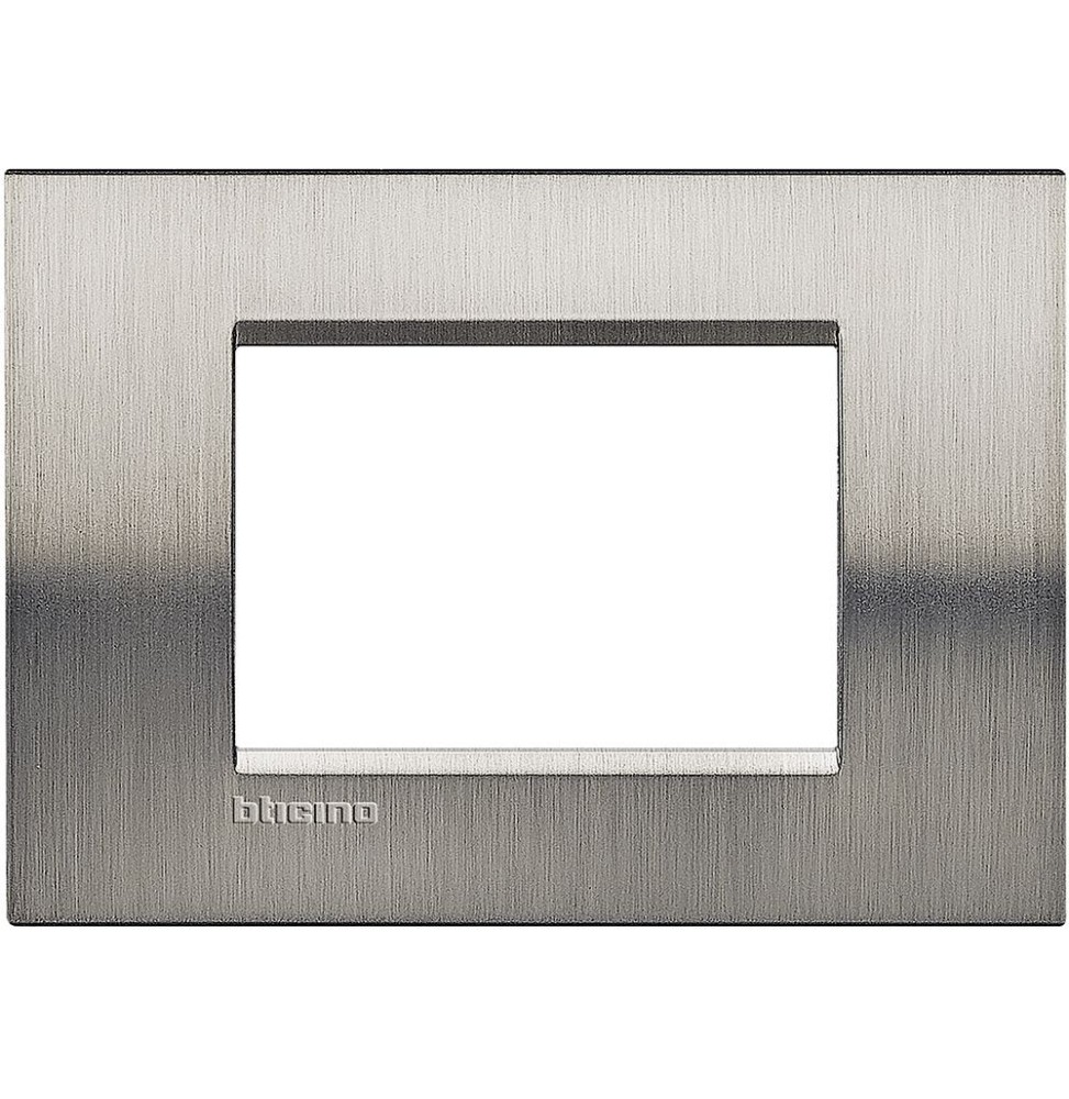 Placca 3 Posti LivingLight Bticino Acciaio Spazzolato LNA4803ACS