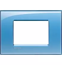 Placca 3 Posti LivingLight Bticino Azzurro Deep LNA4803AD