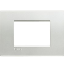 Placca 3 Posti LivingLight Bticino Argento LNA4803AG