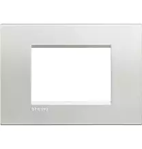 Placca 3 Posti LivingLight Bticino Argento LNA4803AG