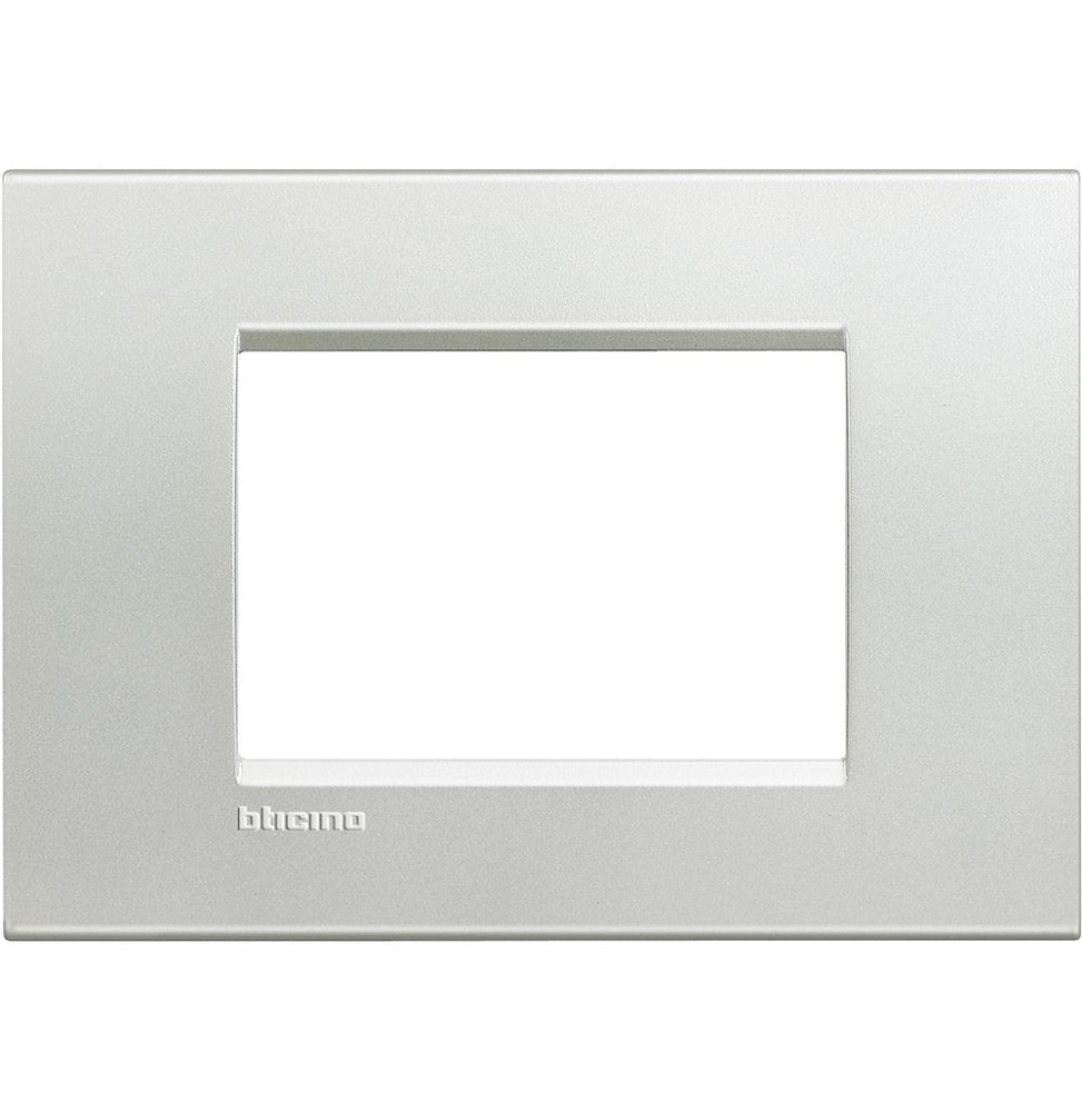 Placca 3 Posti LivingLight Bticino Argento LNA4803AG