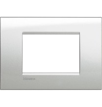 Placca 3 Posti LivingLight Bticino Argento Lunare LNA4803GL