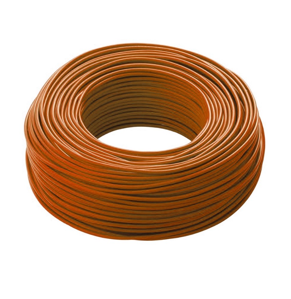 Cavo elettrico  unipolare antifiamma FS17 1X6mmq Marrone Matassa 100 Mt