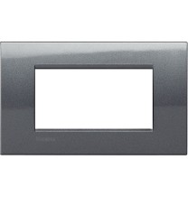 Placca 4 Posti LivingLight Bticino Acciaio LNA4804AC