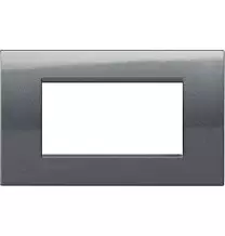 Placca 4 Posti LivingLight Bticino Acciaio LNA4804AC