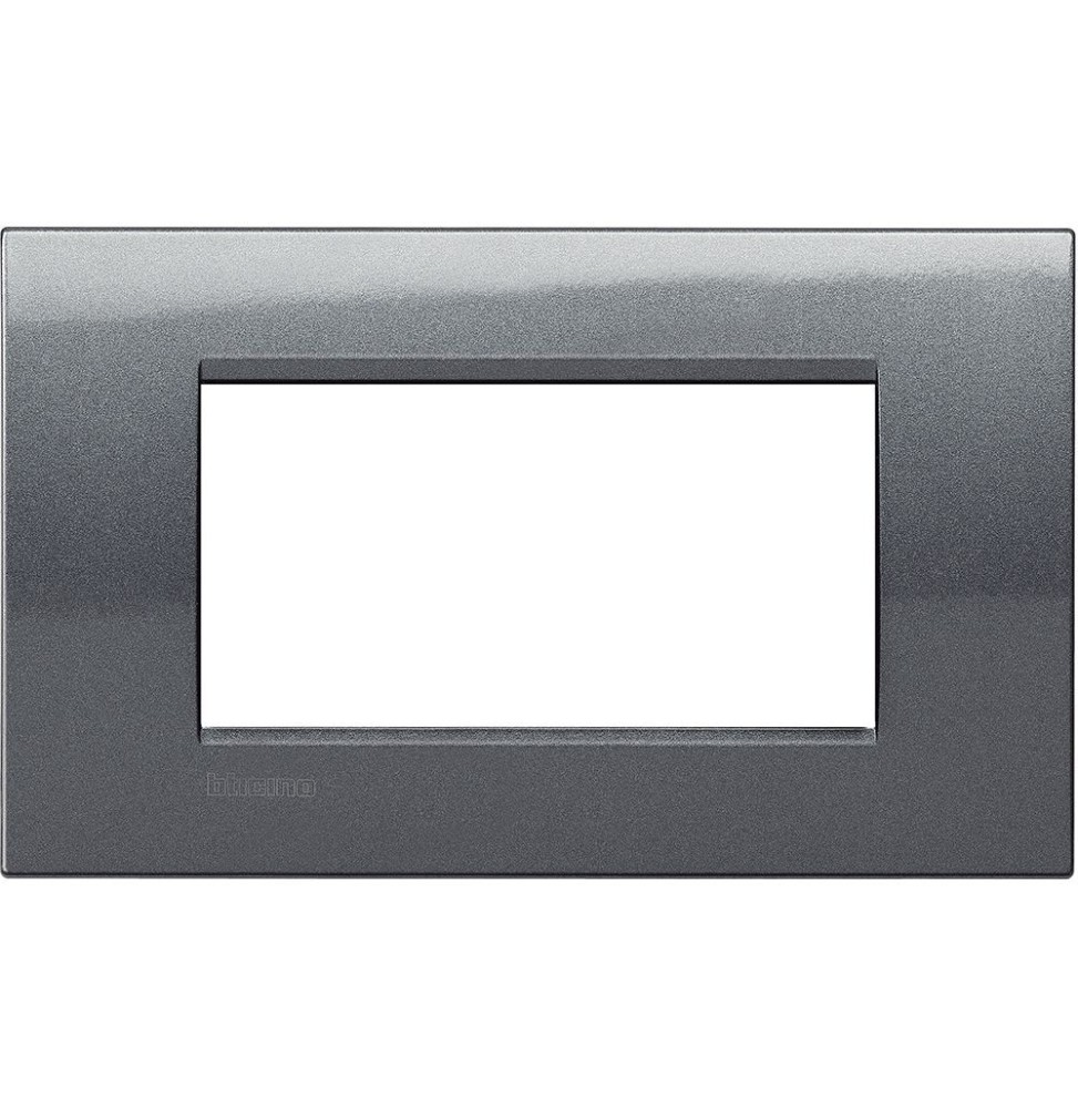 Placca 4 Posti LivingLight Bticino Acciaio LNA4804AC