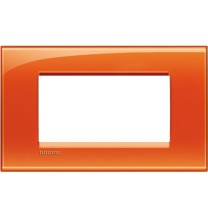 Placca 4 Posti LivingLight Bticino Arancio Deep LNA4804OD